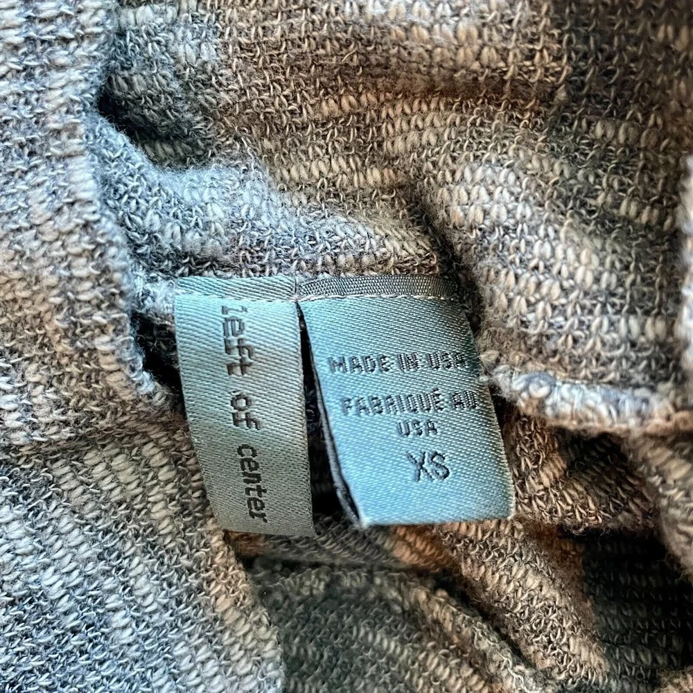 Left of Center Womens Tunic Top Gray Knit High Neck Sleeveless High-Low XS